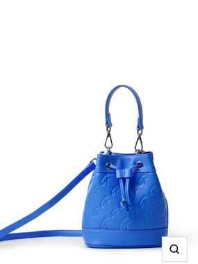 Glamaholic Blue Bucket Crossbody Bag